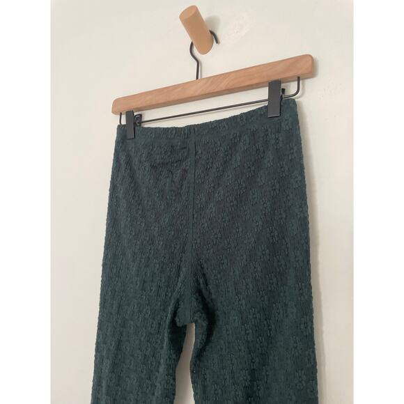 Free People Ona Lace Wide Leg Pants XS Green Crochet Boho Festival Flare - Picture 7 of 7